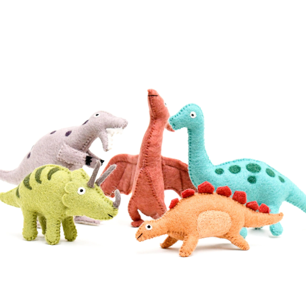 Tara Treasures Felt Stegosaurus Dinosaur Toy Felt Toy Tara Treasures