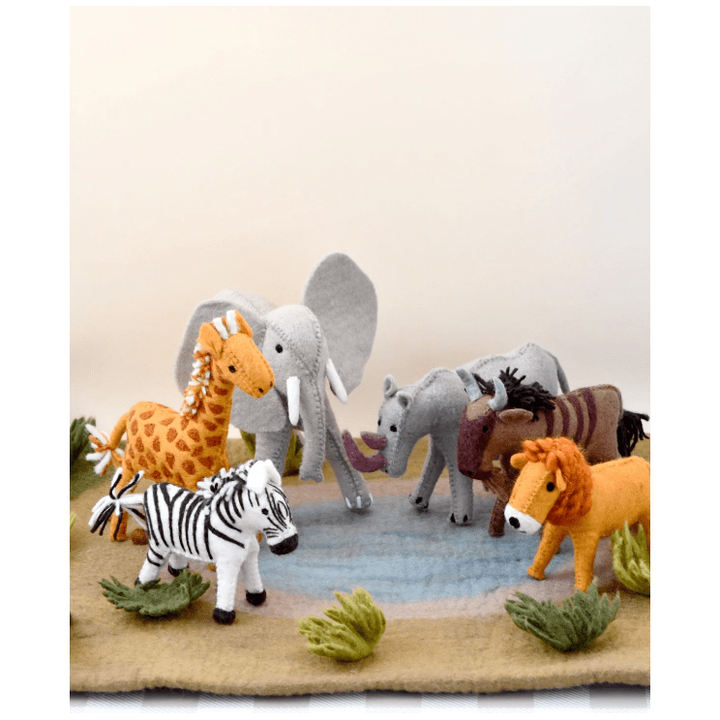 Tara Treasures Felt Safari Elephant Toy Felt Toy Tara Treasures