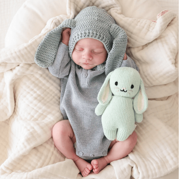 Cuddle + Kind Baby Bunny- Mint Baby Animal Collection Cuddle + Kind
