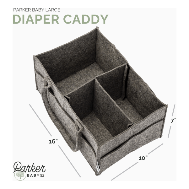 Parker Baby Company Diaper Caddy- Regular Peppercorn Accessories & Laundry Parker Baby Co
