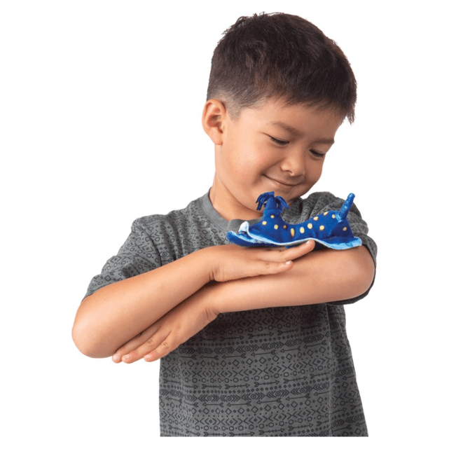 Folkmanis Finger Puppet - Mini Nudibranch, Blue Finger Puppet Folkmanis