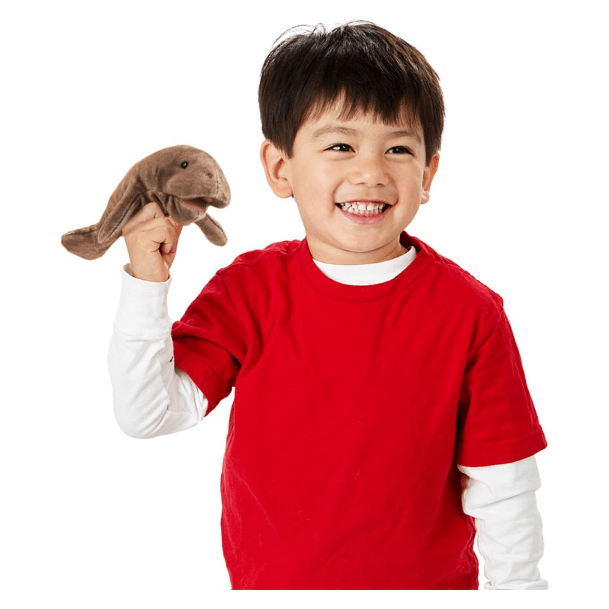 Folkmanis Finger Puppet - Mini Manatee Finger Puppet Folkmanis