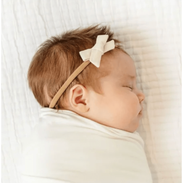 Lou Lou & Company Linen Bow Headband- Small Bow Headband Lou Lou & Company