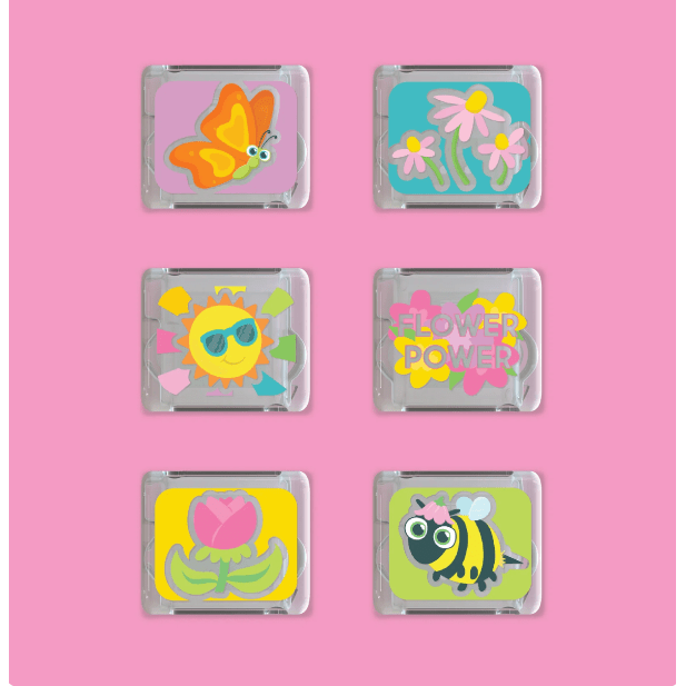 Glo Pals Limited Edition Spring Light-Up Cubes 6 Pack Bath Time Glo Pals Flower Power