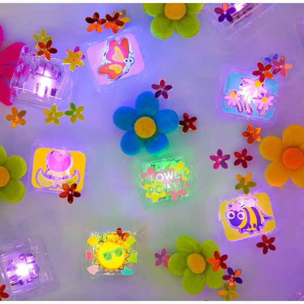 Glo Pals Limited Edition Spring Light-Up Cubes 6 Pack Bath Time Glo Pals