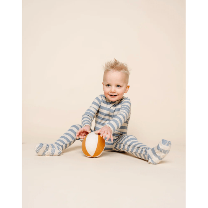 Lou Lou & Company Zippered Footie- Lincoln Ribbed Footie Lou Lou & Company