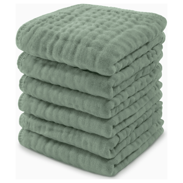 Comfycubs 100% Muslin Cotton Baby Washcloths Bath Time Comfycubs Fern