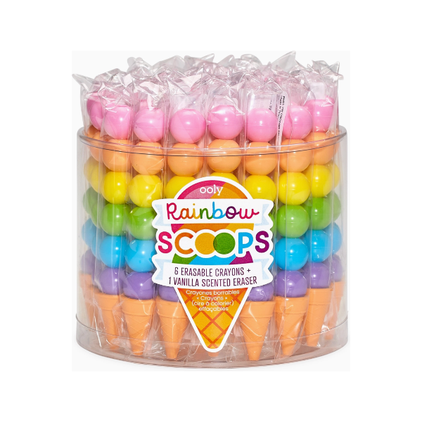 Ooly Rainbow Scoops Vanilla Scented Stacking Eraseable Crayons Crayons Ooly