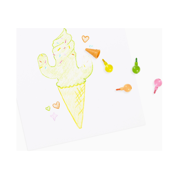 Ooly Rainbow Scoops Vanilla Scented Stacking Eraseable Crayons Crayons Ooly