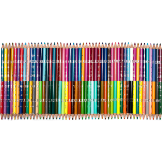 eeBoo 100 Colors Double-Sided Pencils (50ct) Colored Pencils eeBoo