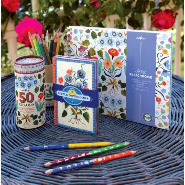 eeBoo Flora's Hardcover Artist Sketchbook Sketchbook eeBoo