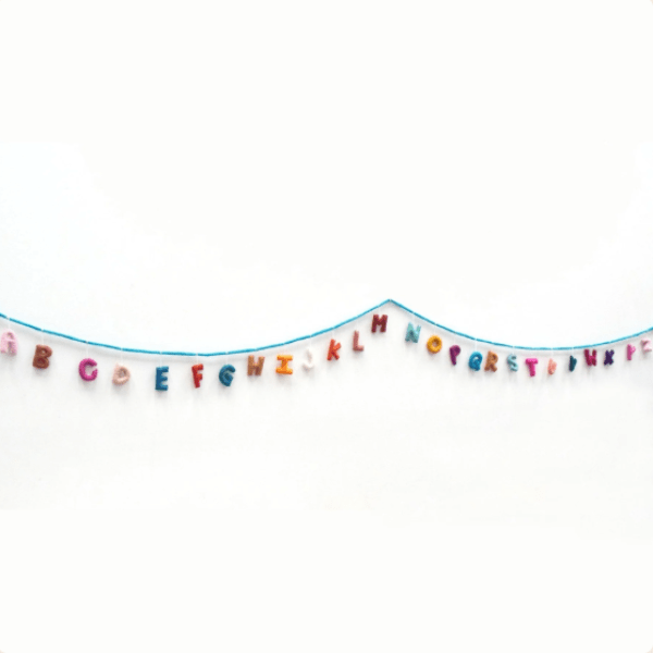 Tara Treasures Colorful Felt Alphabet Garland Nursery Decor Tara Treasures