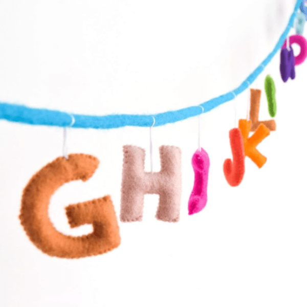 Tara Treasures Colorful Felt Alphabet Garland Nursery Decor Tara Treasures