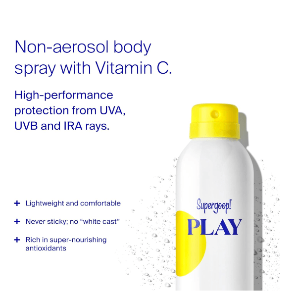 Supergoop! PLAY Antioxidant Body Mist SPF 50 with Vitamin C Sunscreen Supergoop