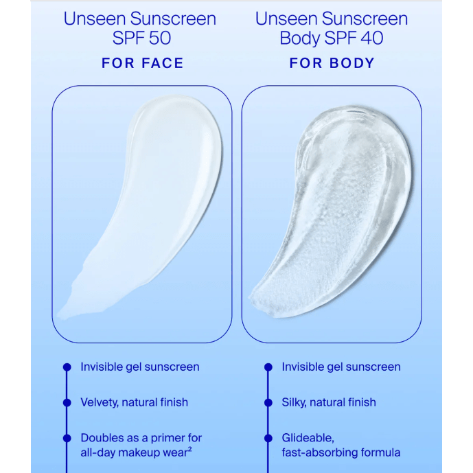 Supergoop! Unseen Sunscreen Body- SPF 40, 3.4oz Sunscreen Supergoop