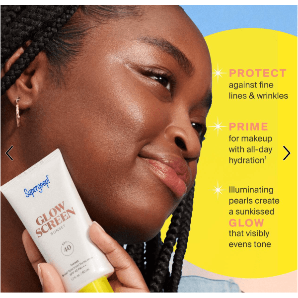 Supergoop! Glowscreen Jumbo SPF 40- Sunrise, 2.5oz Sunscreen Supergoop