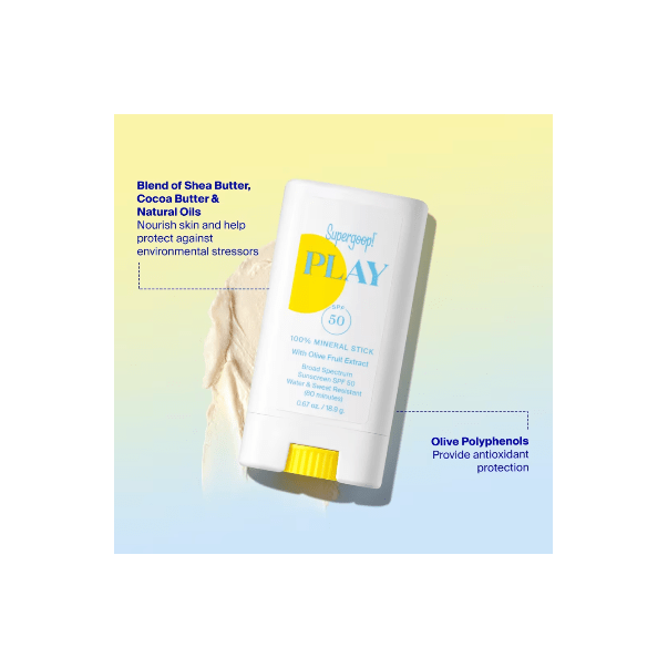 Supergoop! PLAY 100% Mineral Sunscreen Stick SPF 50 Sunscreen Supergoop