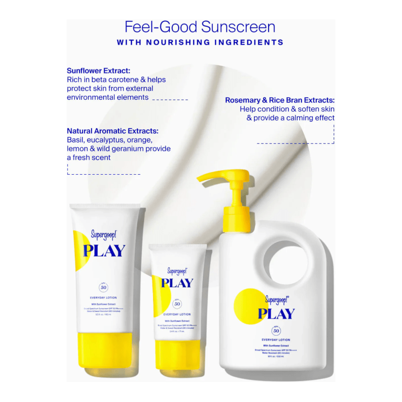Supergoop! PLAY Everyday Lotion SPF 50- 18 Ounce Pump Sunscreen Supergoop