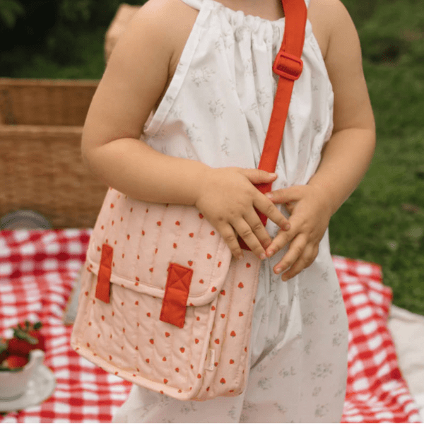 Olli Ella Carrie Convertible Changing Set- Strawberry Diaper Bag Olliella