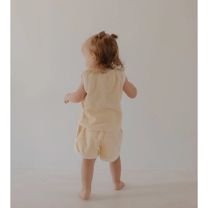Forever French Terry Tank Short Set- Creamsicle Toddler Clothing Forever French Baby