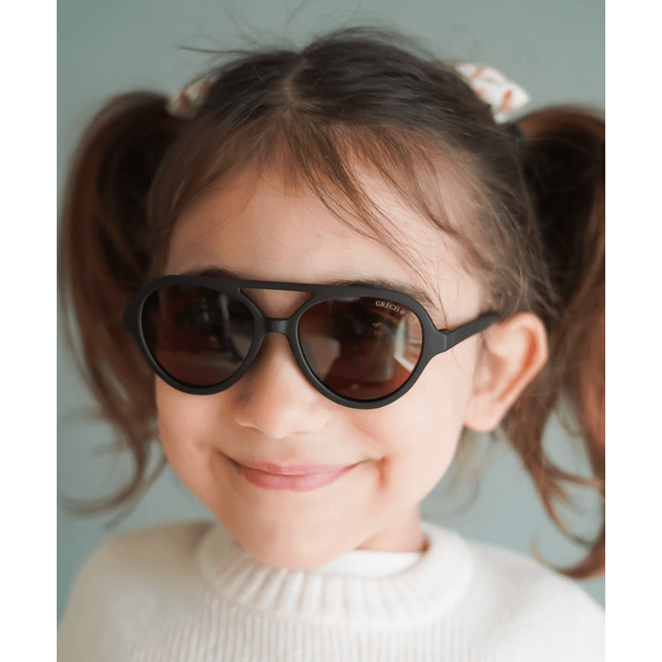 Grech & Co Aviator Polarized Sunglasses- Black Sunglasses Grech & Co