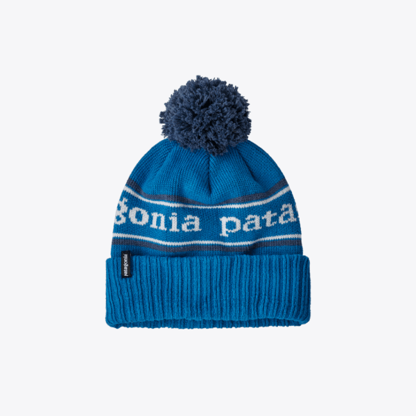 Fall 2025 Patagonia Kid's Powder Town Beanie Baby & Toddler Hats Patagonia Park Stripe: Endless Blue