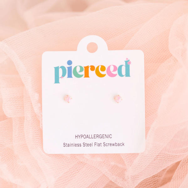 Pierced Co Pink Opal Earrings Earrings Pierced Co