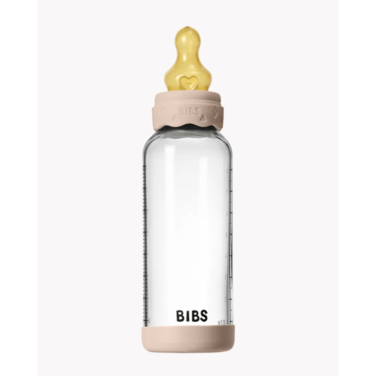 BIBS Baby Glass Bottle Boheme Set 8oz Latex Bottles & Sippies BIBS USA Blush