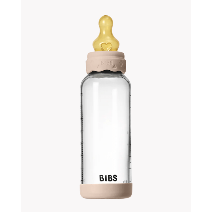 BIBS Baby Glass Bottle Boheme Set 8oz Latex Bottles & Sippies BIBS USA Blush