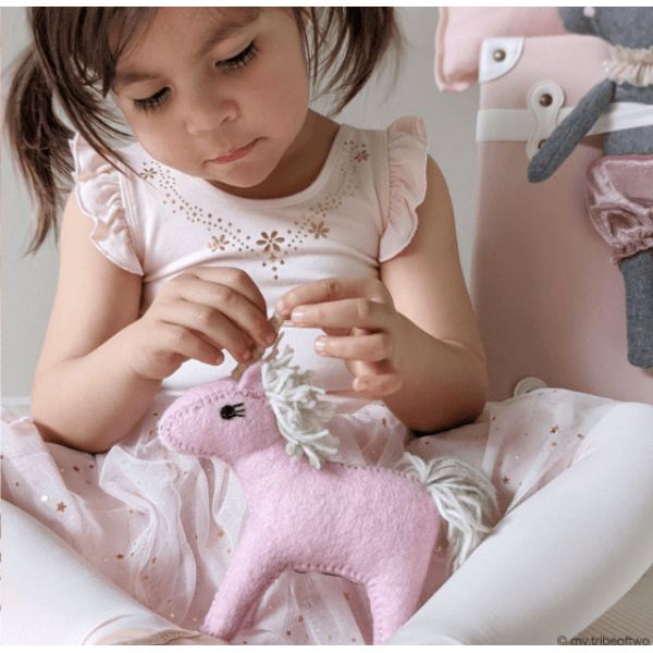 Tara Treasures Felt Pink Unicorn Toy Felt Toy Tara Treasures