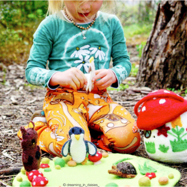 Tara Treasures Fairy Toadstool Garden Play Mat Playscape Felt Toy Tara Treasures