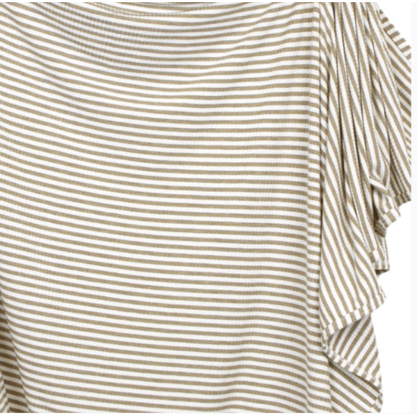 Close-up of a striped fabric with horizontal lines.