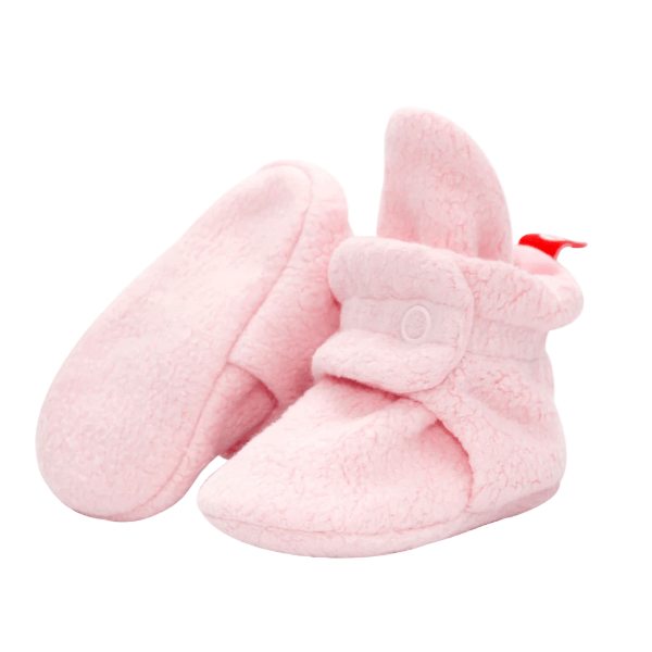 Zutano Cozie Fleece Baby Bootie Footwear Zutano Baby Pink 3 Months