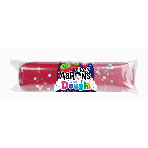 Red package of Crazy Aaron's Land of Dough on a white background