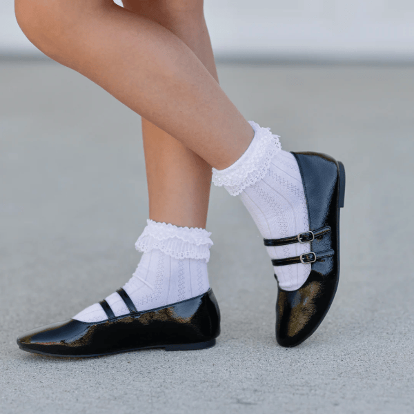 Little Stocking Co. - Lace Bobby Socks- White kids socks Little Stocking Co.