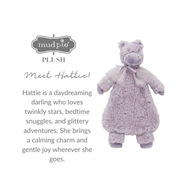 Mud Pie Hippo Princess Plush Woobie Elephant and Hippos Mud Pie