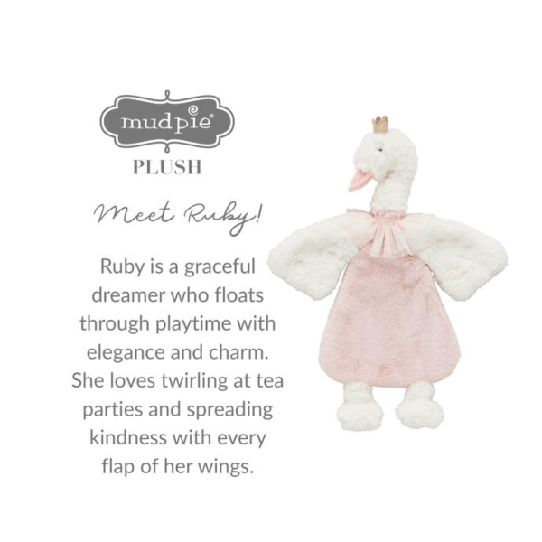 Mud Pie Swan Princess Plush Woobie Birds Mud Pie