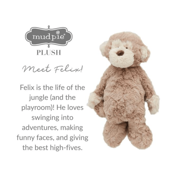 Mud Pie Monkey Plush Monkey Mud Pie