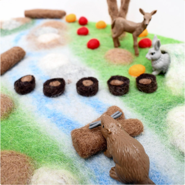 Tara Treasures Woodland River Play Mat Felt Toy Tara Treasures