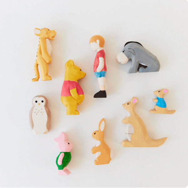 Sarah's Silks Winnie the Pooh Wooden Piglet Wooden Toys Sarah's Silks