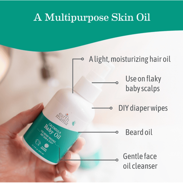 Earth Mama Calendula Baby Oil Natural Toiletries Earth Mama Organics