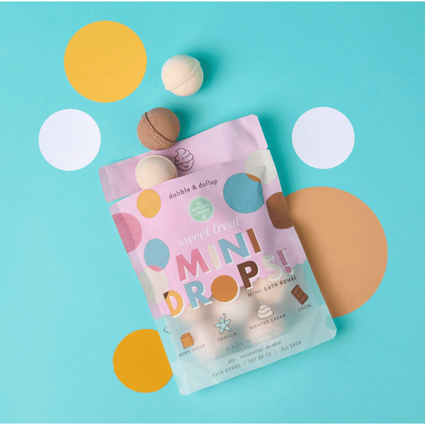 Dabble & Dollop Mini Drops Bath Bombs - Sweet Treat Bath Time Dabble & Dollop