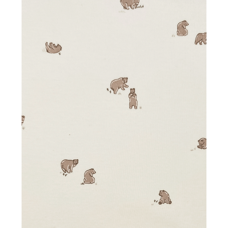 Colored Organics Peyton Zipper Sleeper- Bear/Truffle + Thyme Footie Colored Organics