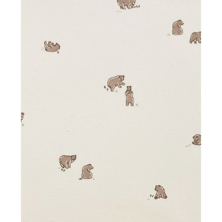 Colored Organics Peyton Zipper Sleeper- Bear/Truffle + Thyme Footie Colored Organics