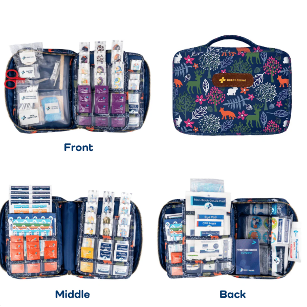 First Aid SuperKit- Woodland, 270 Pieces Sun &amp; Insect Protection Keep>Going First Aid