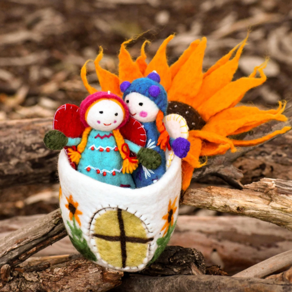 Tara Treasures Fairies and Gnomes House - Sunflower Felt Toy Tara Treasures