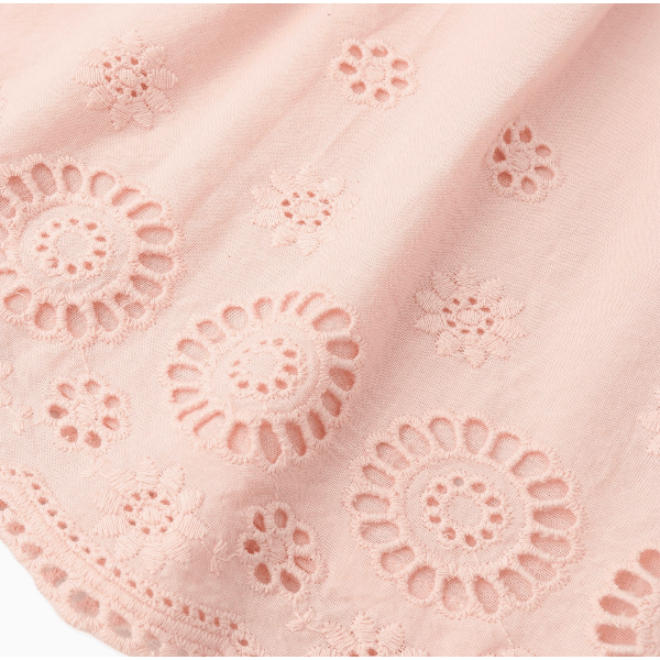 Makemake Organics Eyelet Top & Pants Set- Blush Tops & Bottoms Makemake Organics