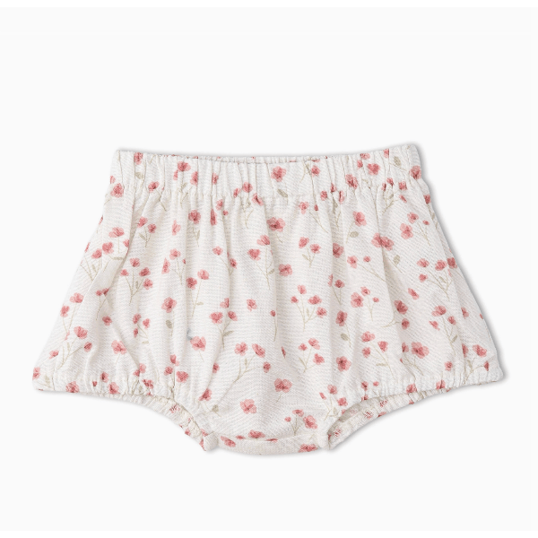 Makemake Organics Scalloped Top & Bloomers Set- Pink Bloom Tops & Bottoms Makemake Organics