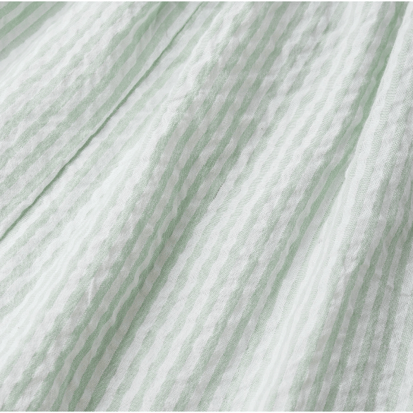 Makemake Organics Shirt & Short Set- Basil Stripe Tops & Bottoms Makemake Organics