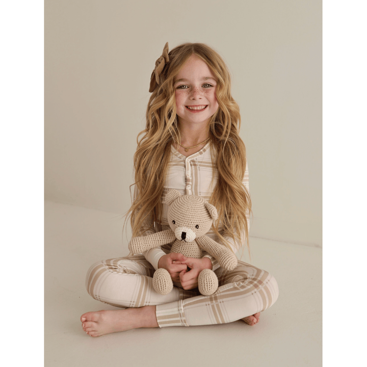 Forever French Bamboo Two Piece Pajama Set- Ellis Plaid Toddler Clothing Forever French Baby